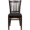 Emma and Oliver Vertical Slat Back Wooden Restaurant Dining Chair